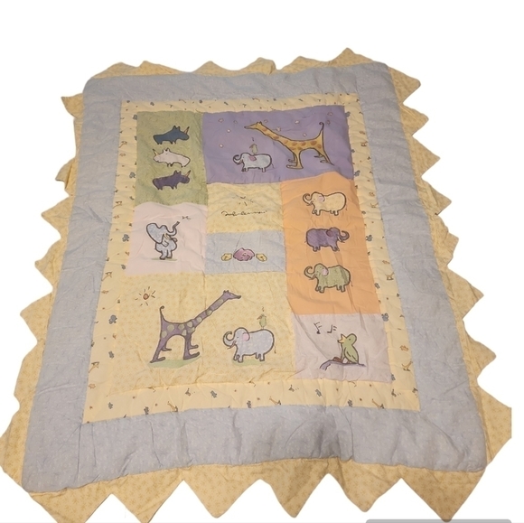 Vintage Carters John Lennon Real Love Baby Quilt Crib Comforter Blanket - Picture 1 of 6